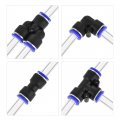 Uxcell Pneumatic 10mm Od Polyurethane Pu Air Hose Tubing Kit 10 Meters Clear With 8 Pcs Push To Connect Fittings