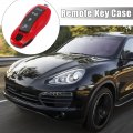 X Autohaux 1 Set Red Car Remote Key Cover Fob Abs Case Shell For Porsche Cayenne Panamera Macan
