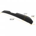 Hecasa Rear Trunk Spoiler Compatible With 2008-2017 Dodge Challenger Coupe Srt Sxt Gt Demon Style Painted Black