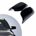 Pair Of Glossy Black Stylish Bull Side Mirror Cover Cap Housing Compatible With 2003-2007 Bmw E60 E61 E63 E64 650ci 650i 525i