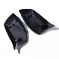Pair Of Glossy Black Stylish Bull Side Mirror Cover Cap Housing Compatible With 2003-2007 Bmw E60 E61 E63 E64 650ci 650i 525i