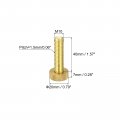 Uxcell Knurled Thumb Screws M10x40mm Flat Brass Bolts Grip Knobs Fasteners For Pc Electronic Mechanical 3pcs