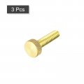 Uxcell Knurled Thumb Screws M10x40mm Flat Brass Bolts Grip Knobs Fasteners For Pc Electronic Mechanical 3pcs