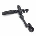 Xkh Group Motorcycle Black Long Angled Adjustable Peg Mounting Kit With Footpeg Foot Rest For V-star Roadstar Suzuki Boulevard