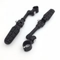 Xkh Group Motorcycle Black Long Angled Adjustable Peg Mounting Kit With Footpeg Foot Rest For V-star Roadstar Suzuki Boulevard
