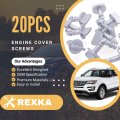 Rexka 20pcs Radiator Support Splash Shield Bolt Engine Cover Retainer Pin Screw Bb5z00817a For Ford Lincoln Edge Explorer F150