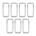 7pcs Front Grill Cover Trim Silver Rings Vent Exterior Accessories For Renegade 2019-2022 With Bumper Cool Grille Inserts Easy