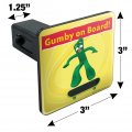 Gumby On Board Skateboarder Skater Tow Trailer Hitch Cover Plug Insert