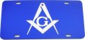 Mason Inlaid Symbol Mirror License Plate Car T 