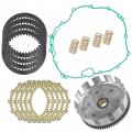 Caltric Clutch Basket And Friction Plates Kit Compatible With Kawasaki Bayou 300 Klf300-c 1989-2005