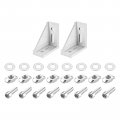 Uxcell 4set Inside Corner Bracket Gusset Kits 88x88x42mm 4590 Angle Connector For European 4545 5050 Series Aluminum Profile