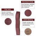 5pcs 6 X 89 Sanding Belts 150 Grits Aluminum Oxide Abrasive Belt Sander Paper Papers For Metal Wood Grinding Polishing Reddish