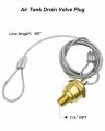 2 Pack Of A A Npt Air Tank Drain Valve With 60 Cable Brake Reservoir Compressor For Semi Trucks Replaces Haldex 12105 N3613ad