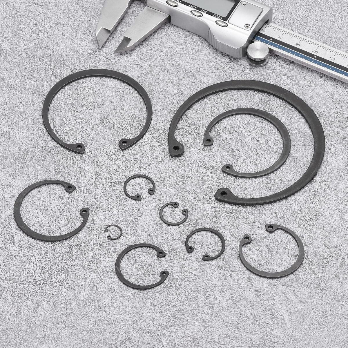 50pcs 3 8 Internal Retaining Ring Circlip 65 Mn Spring Steel Snap Rings C-clips For Grooved Shaft Studs Black
