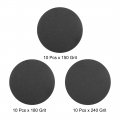 Uxcell 5-inch Hook And Loop Sanding Disc Wet Dry Silicon Carbide 150 180 240 Grit Assorted 30 Pcs