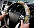 Steering Wheel Cover Farmhouse Sunflower And Animals Covers Farm Barn Windmill Plaid Retro Wood Protector Car Accessory 15