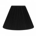 Aspen Creative 33146 Mushroom Pleated Transitional Spider Lamp Shade Black 6-1 2 Top X 15 Bottom 11 Slant 