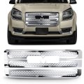 Grille Overlay For 2013-2016 Gmc Acadia Sl Sle Slt Denali Style Chrome Abs Front Bumper Cover Hood Mesh Guard Tape On By Ikon
