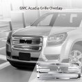 Grille Overlay For 2013-2016 Gmc Acadia Sl Sle Slt Denali Style Chrome Abs Front Bumper Cover Hood Mesh Guard Tape On By Ikon