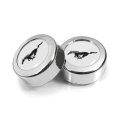 Ford Mustang In White On Chrome Two Abs Plastic License Plate Frame Screw Cover Set Official Licensed 