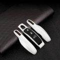 Teamwill Carbon Fiber Remote Key Cover Case Fob For Porsche Panamera Cayenne Macan White 