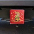 Burger And Fries With Lettuce Cheese Tomatoes Pickles Tow Trailer Hitch Cover Plug Insert