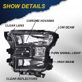 G-plus Headlights Assembly Compatible With 2015 2016 2017 Ford F150 Bumper Headlamp Cleara Lensa Black Housinga Cleara