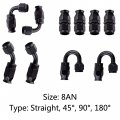Labwork 8an Black Nylon Ptfe Teflon Fuel Line Hose Kit 20 Feet Gas Ethanol E85 Oil With 10pcs Swivel Fitting Adapter