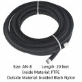 Labwork 8an Black Nylon Ptfe Teflon Fuel Line Hose Kit 20 Feet Gas Ethanol E85 Oil With 10pcs Swivel Fitting Adapter