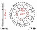 Jtr284 39 39t Steel Rear Sprocket C49 High Carbon Heat Treated And Hand Finished Natural Color 