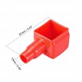 Uxcell Battery Terminal Insulating Rubber Protector Covers For 15mm Cable Square Red Black 1 Pair