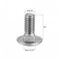 Uxcell 5 16-18x3 4 Carriage Bolt Round Head Square Neck 304 Stainless Steel 20pcs