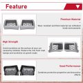 Hecasa Bumper Caliper Air Duct Set Compatible With 2003-2007 Chevy Silverado 1500 Silver Front Right Left Cover