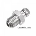 Uxcell 304 Stainless Steel Straight Grease Fitting M8 X 1mm Thread Hydraulic Accessories 5pcs