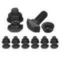 8pcs M5x12mm T Slot Drop-in Bolt Carbon Steel Hammer Head Bolts Shape Stud Sliding Screw With M5 Hexagon Flange Nuts For 