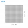 Uxcell Window Screen Mesh 55 X 59 Diy Fiberglass Netting Black Frame With Hook And Loop Adhesive Edging For Bedroom Living Room