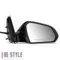 Hy1321228 Factory Style Passenger Right Side Mirror Manual Folding Power Adjust Heated Glass Turn Signal Blind Spot Detection