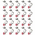 20 Pack Red 0 75 In Mini Round 3 Led Side Marker Clearance Lights Chrome Ring Stainless Steel Base For Truck Rv Trailer Bus 