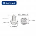 Uxcell M8x12mm Phillips Hex Head Flange Bolts 5pcs 304 Stainless Steelagon Hex Machine Screws