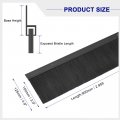 Uxcell 2pcs Door Brush Bottom Sweep H-shape Aluminum Alloy Base With 3 9-inch Pp For Home Industrial 35-inch L Black