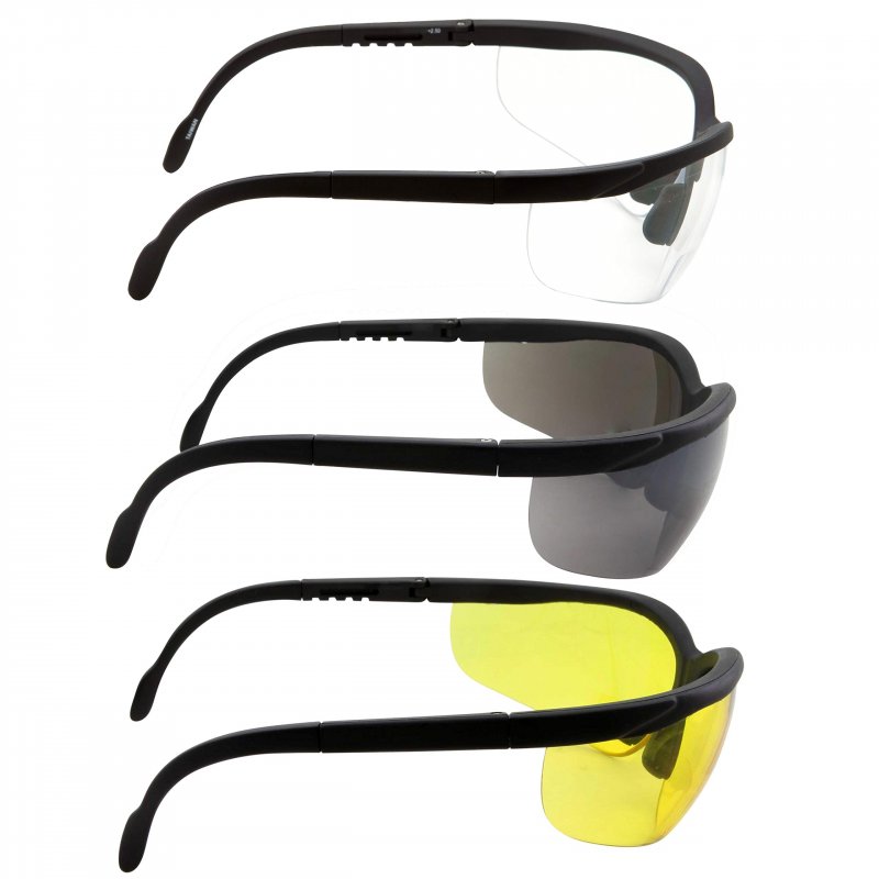 Bifocal Safety Reading Glasses 3 Pack Diopter 2 00 Ansi Z 87 Certified Uv400 Protection Clear Black And Yellow Lenses With Side