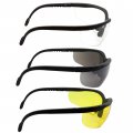 Bifocal Safety Reading Glasses 3 Pack Diopter 2 00 Ansi Z 87 Certified Uv400 Protection Clear Black And Yellow Lenses With Side
