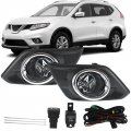2-pack Fog Lights Lamps Assembly Replacement For 2014-2016 Nissan Rogue With Bulbs Switch Bezel Passenger And Driver Side 