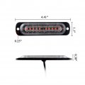 Sidaqi 4pcs Sync Feature Red 10-led Surface Mount Emergency Warning Strobe Lights For Vehicle Truck 12-24v Led Mini Grille Head