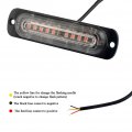 Sidaqi 4pcs Sync Feature Red 10-led Surface Mount Emergency Warning Strobe Lights For Vehicle Truck 12-24v Led Mini Grille Head