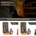 Vipmotoz Full White Led Smoke Lens Rear Side Marker Light Parking Lamp For 2015-2023 Ford Mustang S550 Driver Passenger