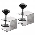 Drawer Front Installation Clamps Galvanized Cabinet Jig C For Tables Desks Black 2pcs 