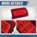 Auto Dynasty Dual Row Led Red 3rd Third Rear Tail Brake Light Lamp Compatible With Chevy S10 Gmc Sonoma Standard Cab 94-03