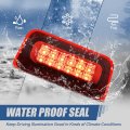 Auto Dynasty Dual Row Led Red 3rd Third Rear Tail Brake Light Lamp Compatible With Chevy S10 Gmc Sonoma Standard Cab 94-03
