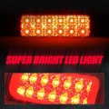 Auto Dynasty Dual Row Led Red 3rd Third Rear Tail Brake Light Lamp Compatible With Chevy S10 Gmc Sonoma Standard Cab 94-03
